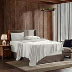 Nestl Cal King Size Sheets Set - 4 Piece California King Sheets, Deep Pocket, Hotel Luxury, Extra Soft, Breathable And Cooling, Off White Cal King Bed Sheets