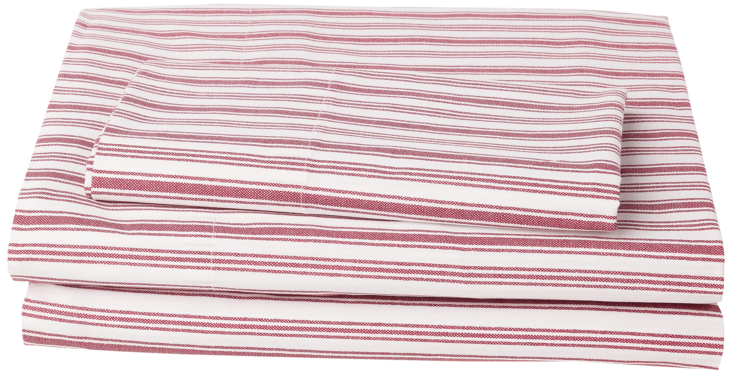 Nautica - Full Sheet Set, Cotton Percale Bedding Set, Crisp & Cool, Lightweight & Breathable (Coleridge Red, Full)