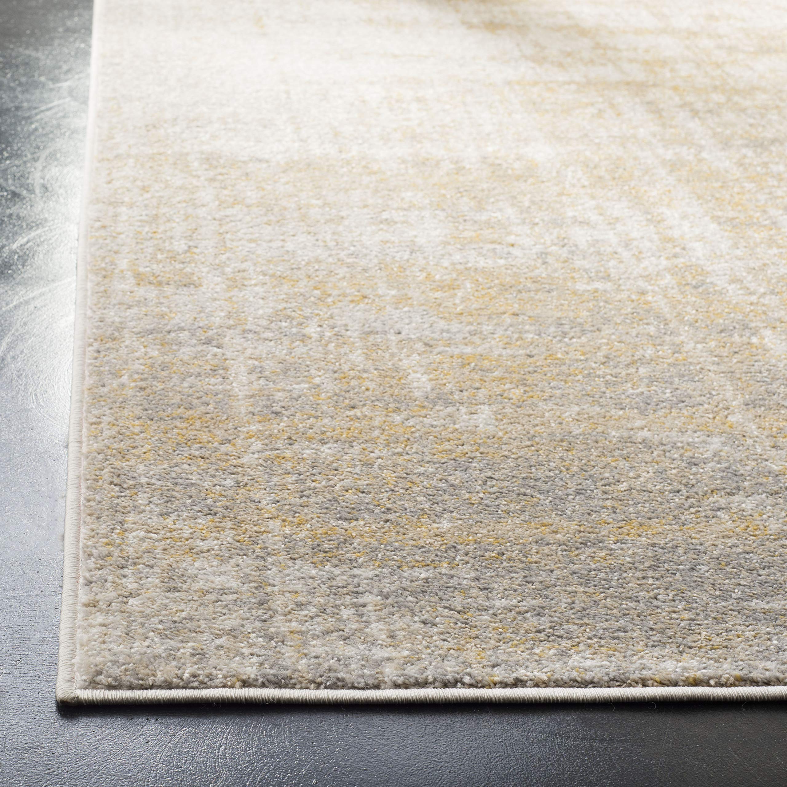Safavieh Adirondack Collection Area Rug - 8' X 10', Creme & Gold, Modern Abstract Design, Non-Shedding & Easy Care, Ideal For Hi