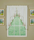 Today'S Curtain Verona Reverse Embroidery Swag, 38', Ecru/Rose