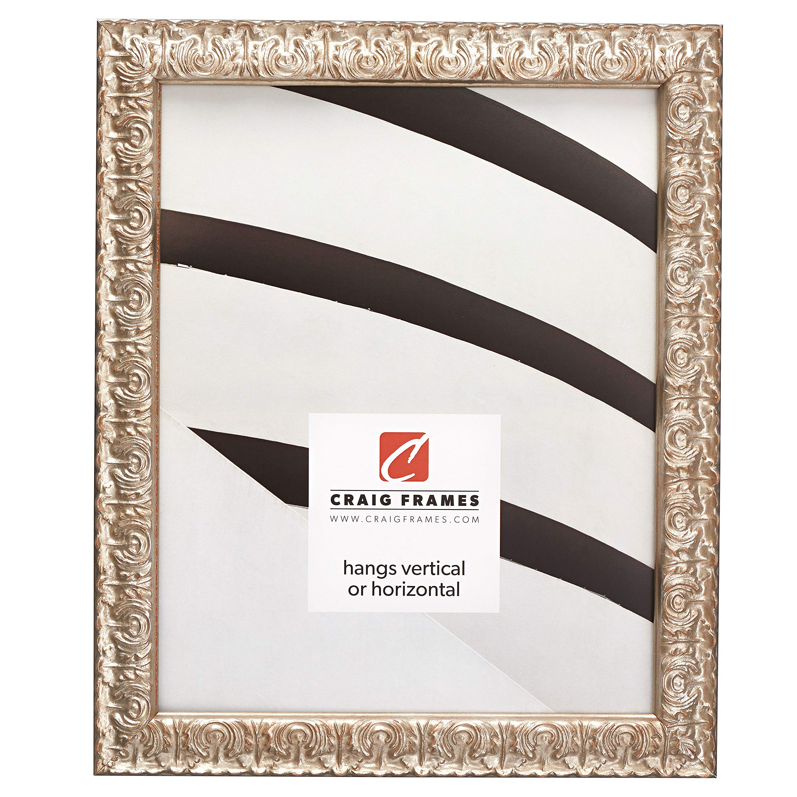 Craig Frames Versailles Picture Frame, 8.5 x 11 Inch, Silver
