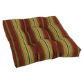Blazing Needles Outdoor 19-inch Square Chair Cushion, 19 x 19, Kingsley Stripe Ruby 2 Count