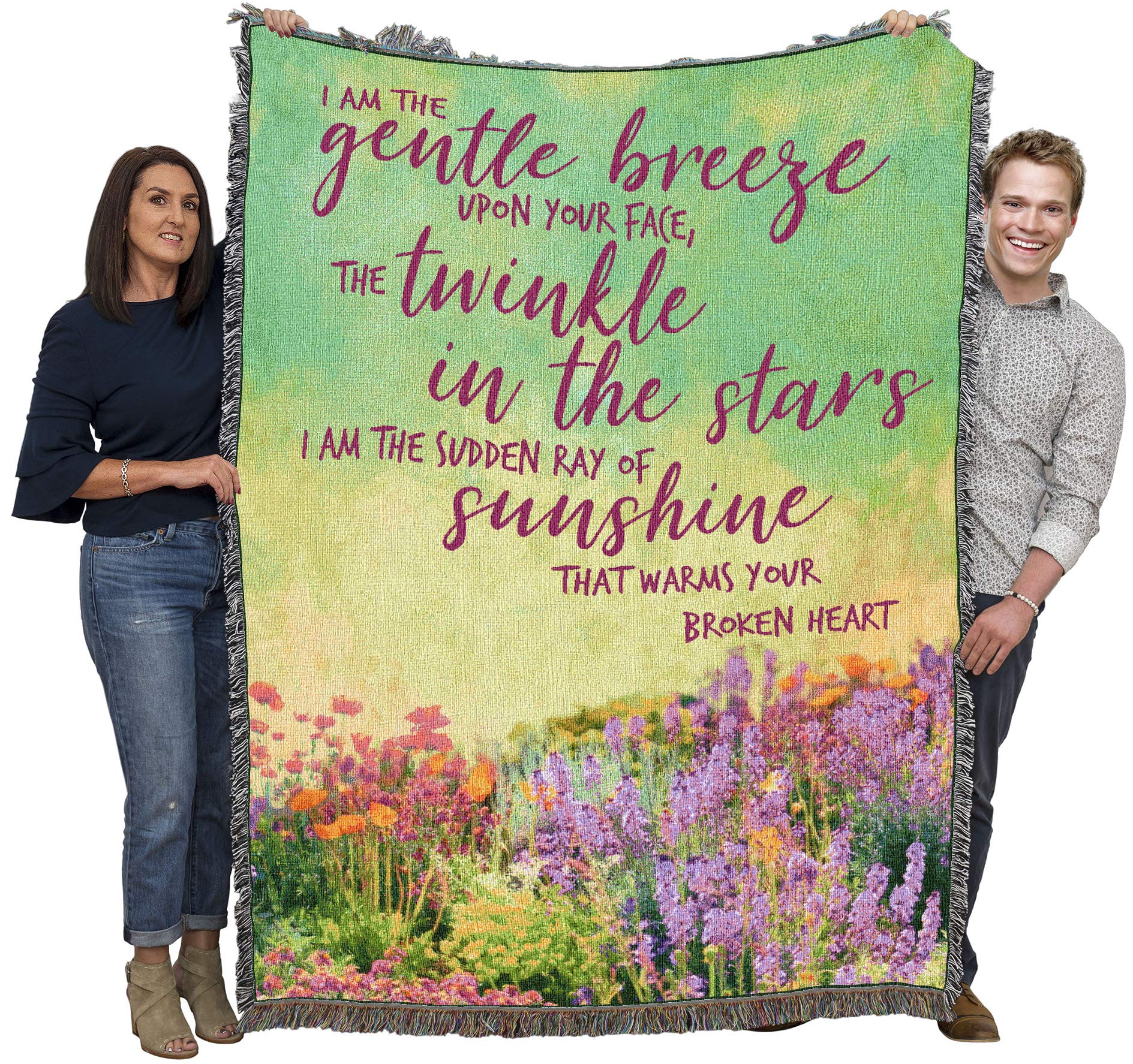 Pure Country Weavers I Am The Gentle Breeze Upon Your Face Blanket Flowers - Sympathy Bereavement Gift Tapestry Throw Woven From