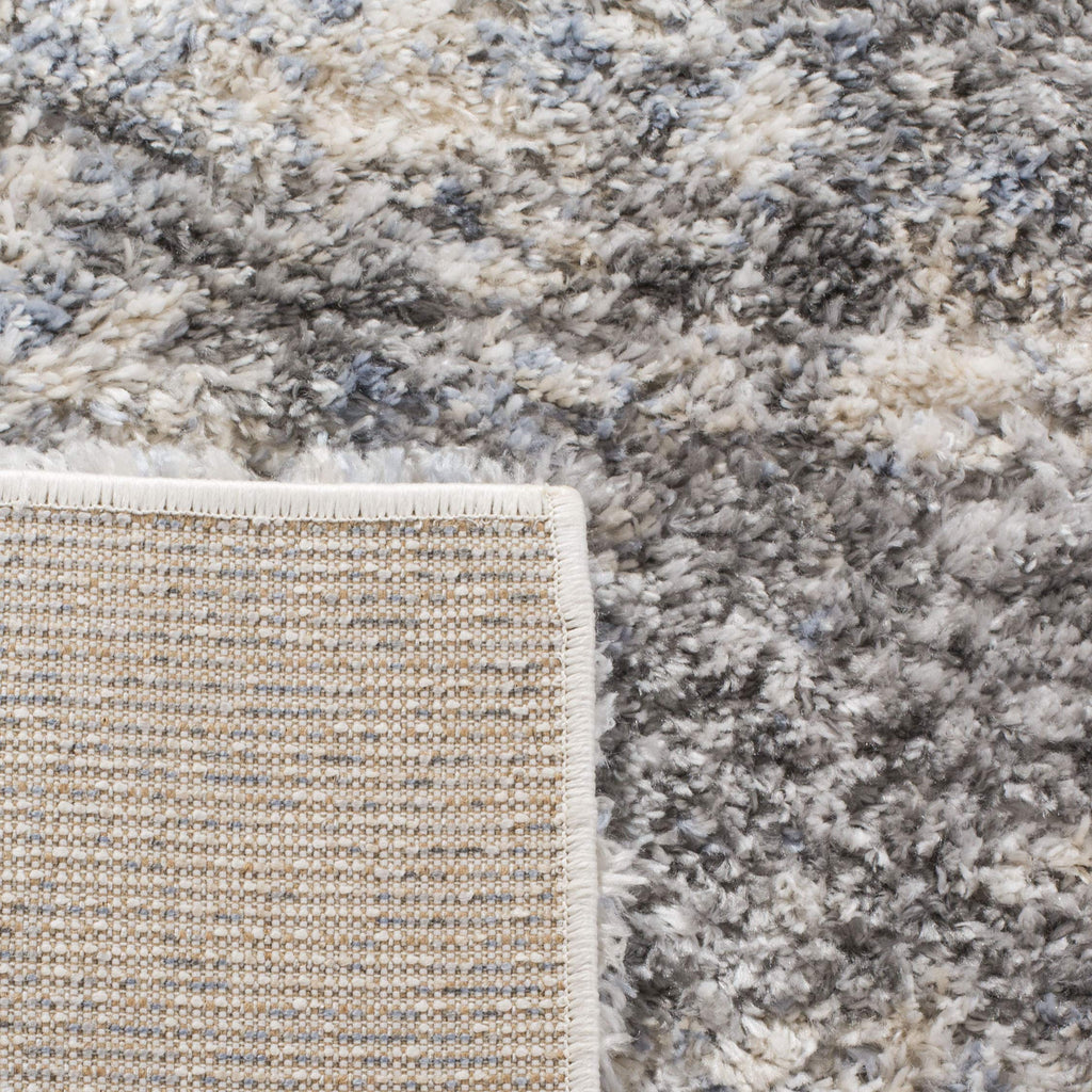Safavieh Berber Shag Collection 2' X 3' Grey/Cream Ber219G Modern Abstract Non-Shedding 1.2-Inch Thick Entryway Living Room Foye