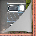Royal Shade 14' X 14' X 19.8' Grey Right Triangle Sun Shade Sail Canopy Outdoor Patio Fabric Screen Rstaprt10 - Upf50+ 95% Uv Bl