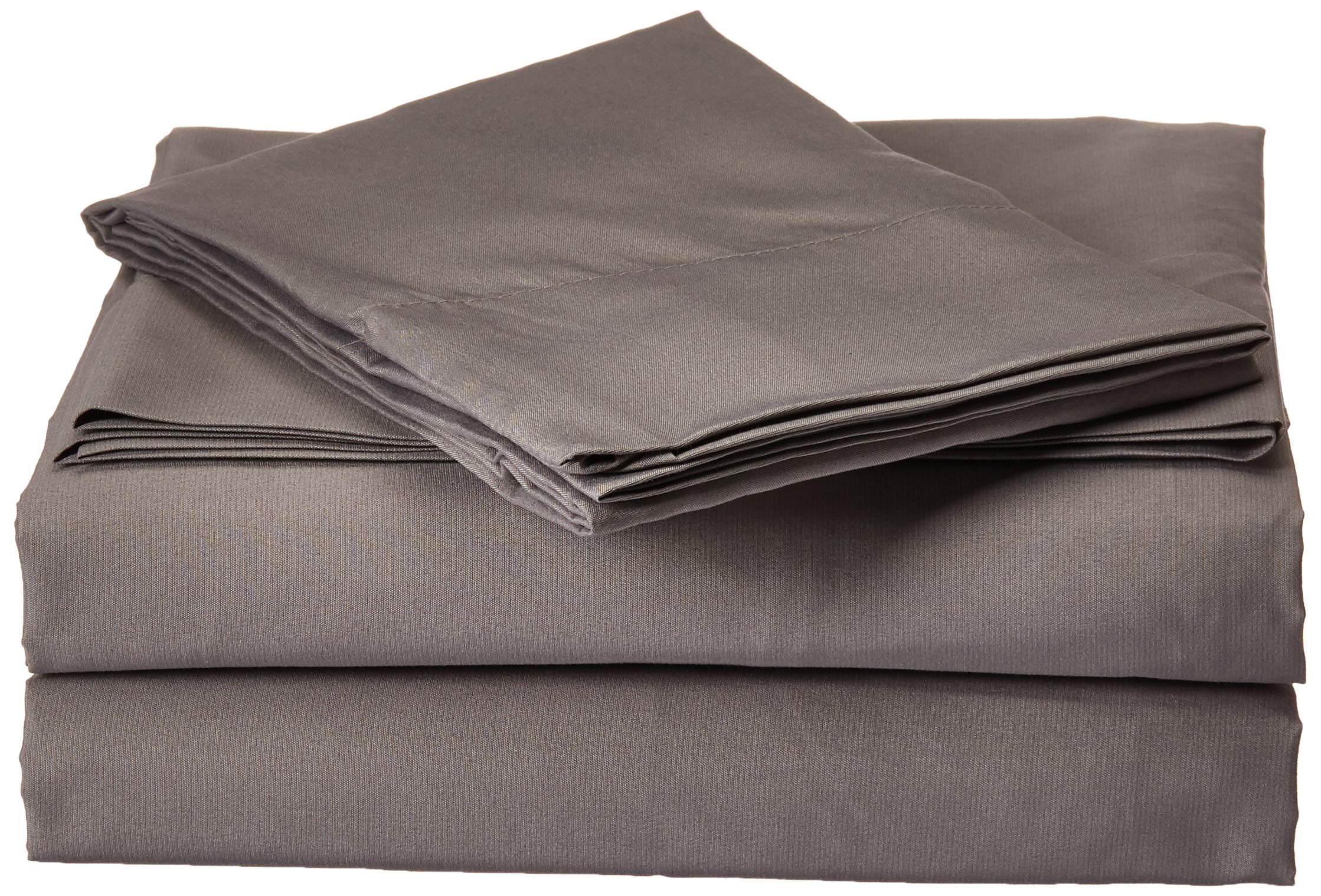 Sleep Philosophy Smart Cool Microfiber Moisture-Wicking Breathable 3 Piece Cooling Sheet Set, Twin Size, Grey