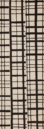 Loloi Chris Loves Julia X Polly Black/Ivory 2'-6'' X 7'-6'' Runner Rug