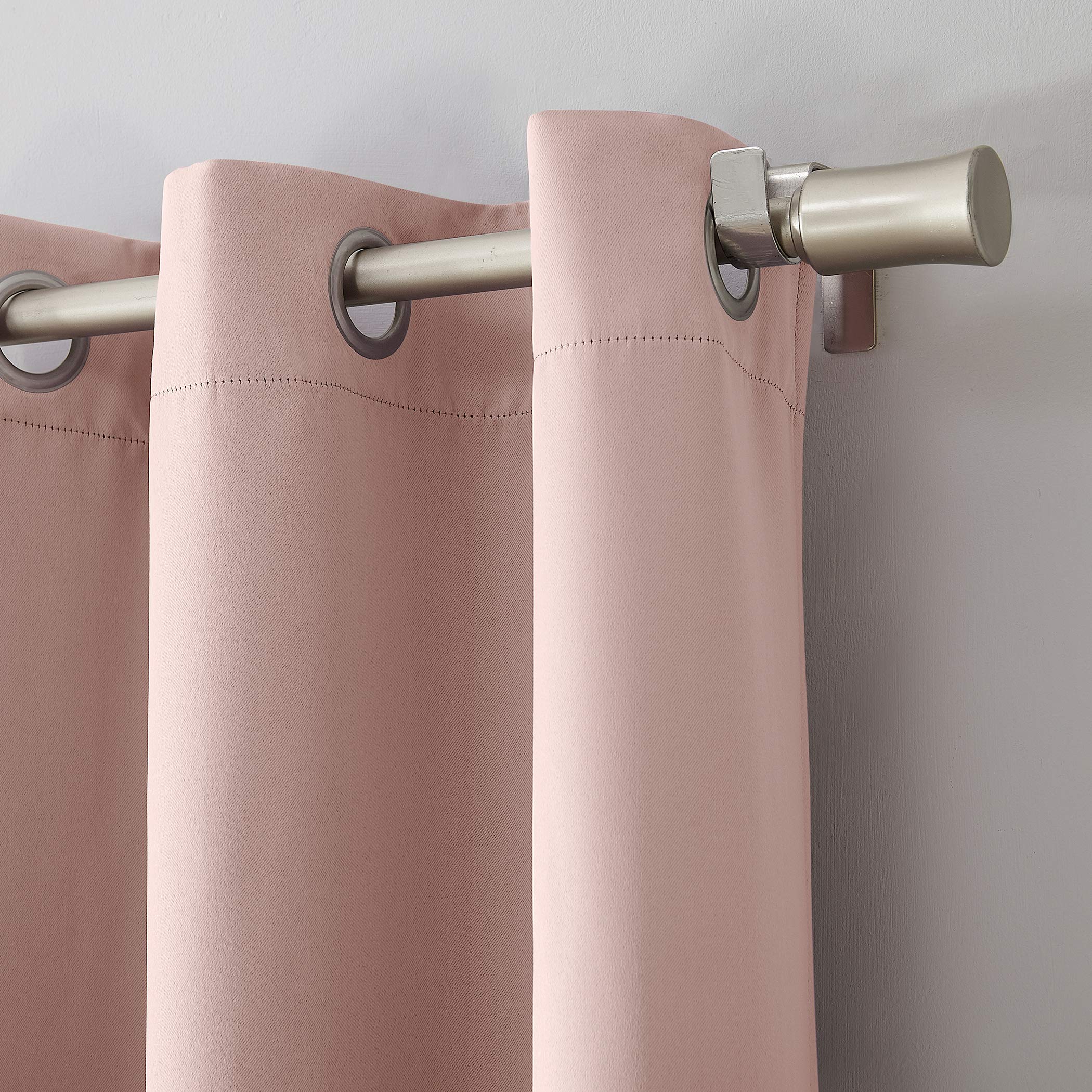 Sun Zero - 55407 Riley Kids Bedroom Blackout Grommet Curtain Panel, 40' X 84', Blush