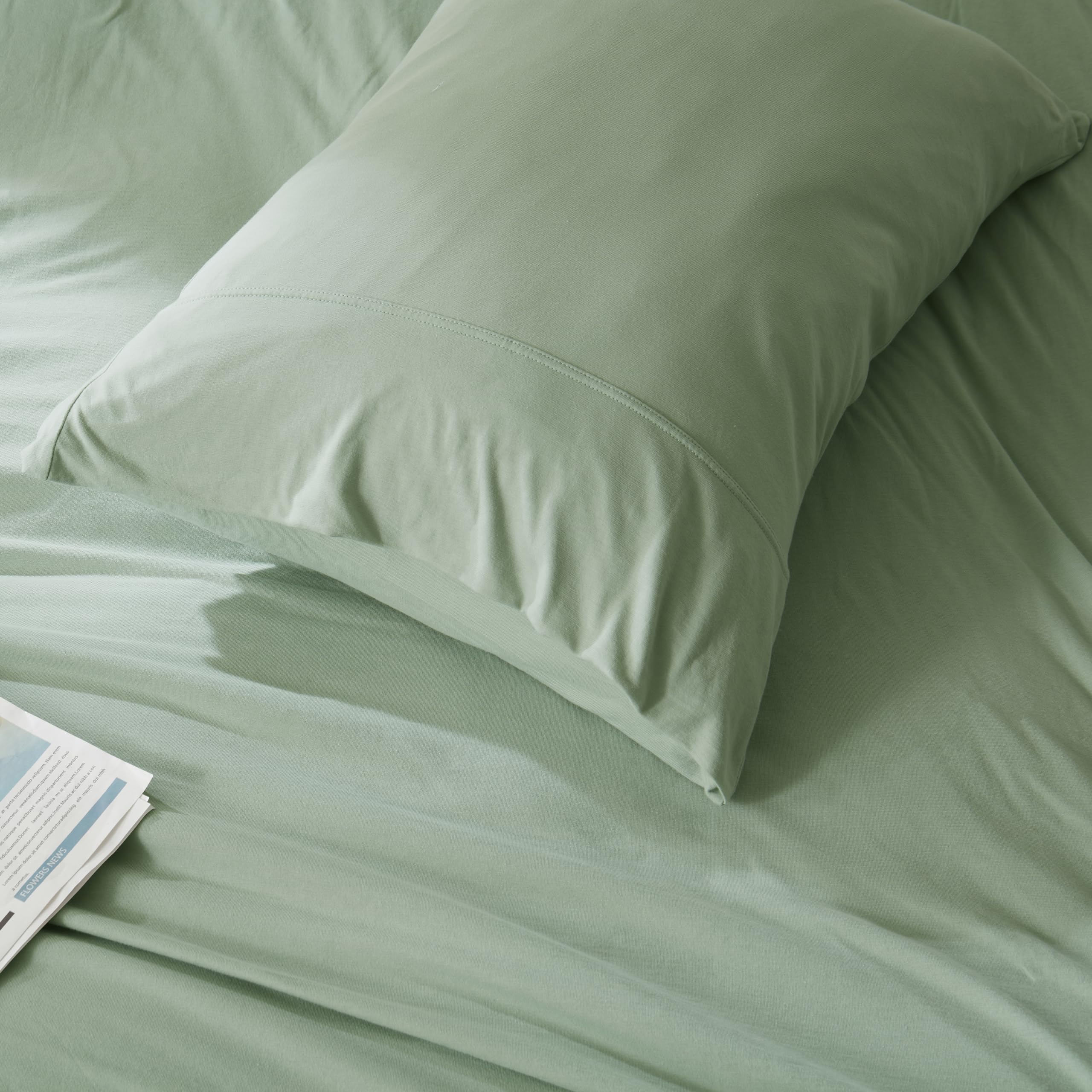 Household 100% Jersey Cotton Pillowcase 20   X30   -Light Weight, Comfortable, Super Soft Pillow Case With Envelope Closure Extr
