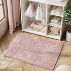 Jinchan Solid Plush Area Rug 2X3 Performance Shaggy Rug Washable Area Rug Indoor Entryway Doormat Soft Rug Modern Faux Wool Rug