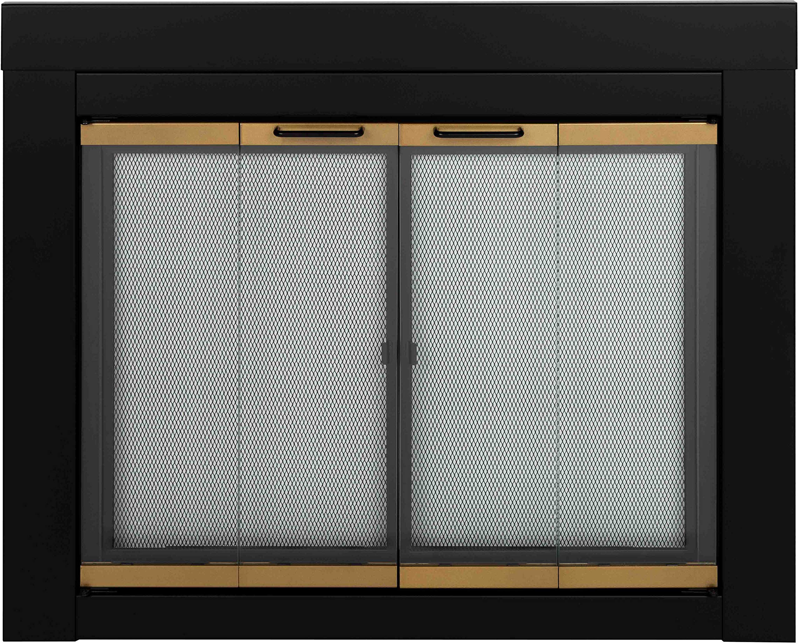 Pleasant Hearth AR-1021 Arrington Fireplace Glass Door, Black, Medium