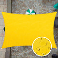 Colourtree 7' X 12' Yellow Rectangle Waterproof Sun Shade Sail Upf50 Canopy Awning Shelter Fabric, 95% Uv Blockage & Water Resis