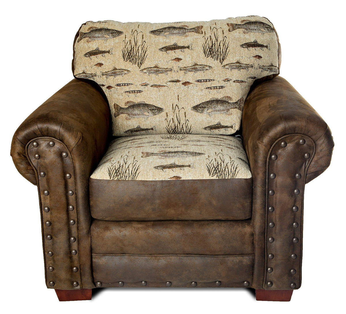 American Furniture Classics Model Angler's Cove Arm chair, Brown