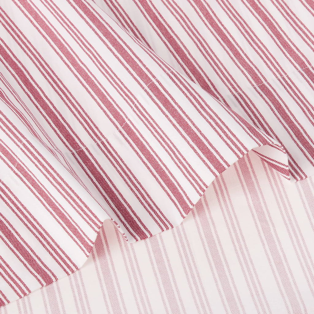 Nautica - Full Sheet Set, Cotton Percale Bedding Set, Crisp & Cool, Lightweight & Breathable (Coleridge Red, Full)