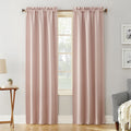 Sun Zero Easton Energy Saving Blackout Rod Pocket Curtain Panel, 40' X 95', Blush Pink