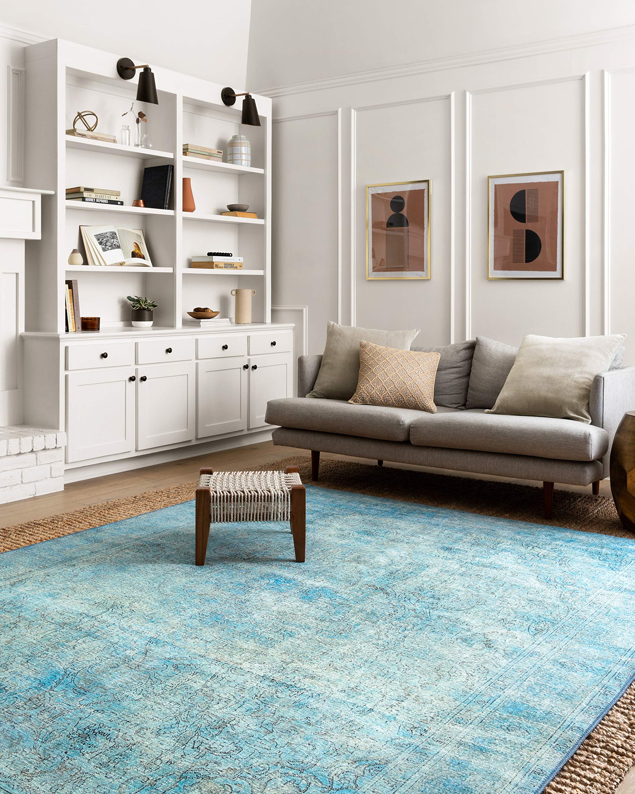 Loloi II Loren Aqua 5-0 x 7-6 Area Rug