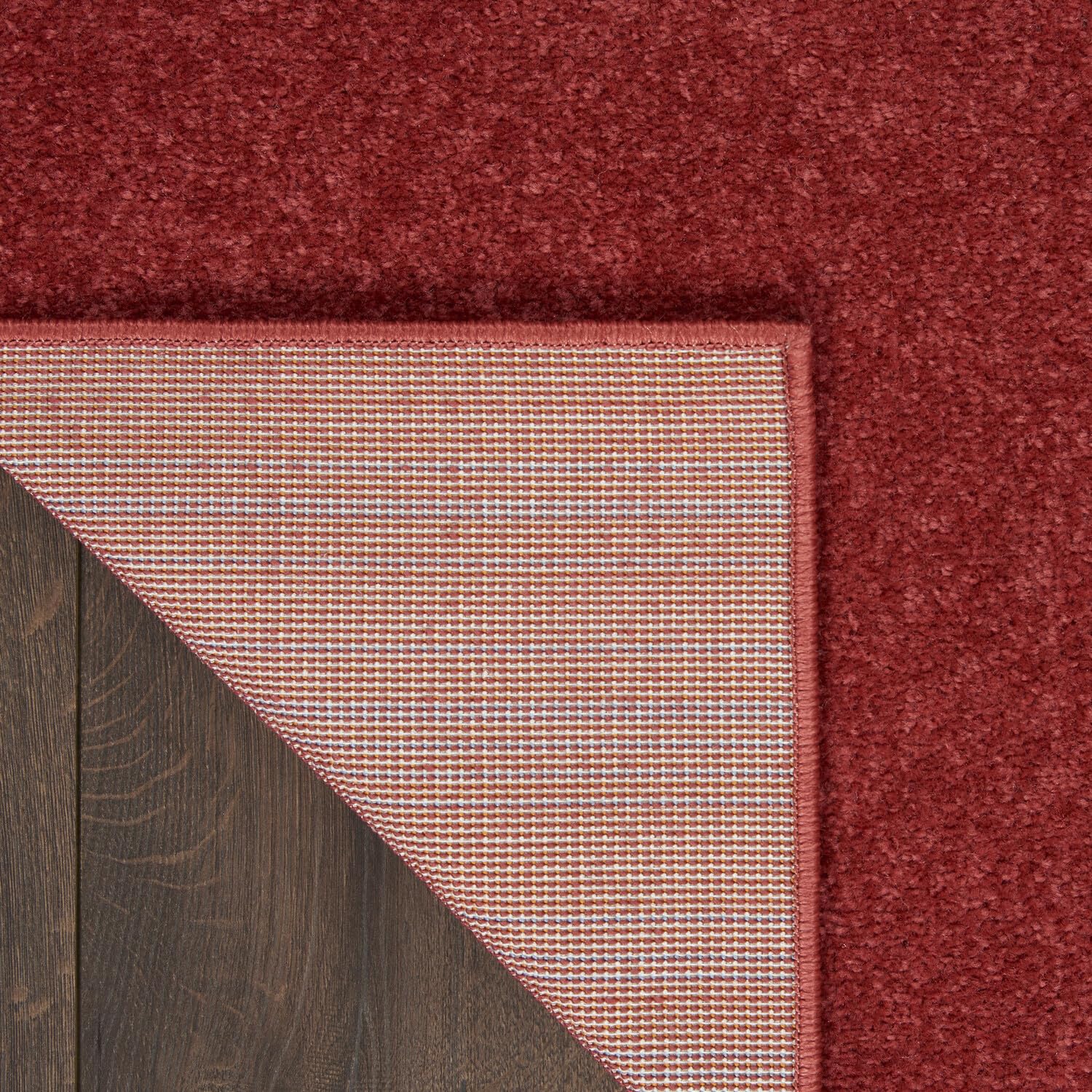 Nourison Essentials Solid Indoor/Outdoor Brick Red 2'2' X 16 Area Rug, Easy Cleaning, Non Shedding, Bed Room, Living Room, Dining Room, Deck, Patio, Backyard (2X16)