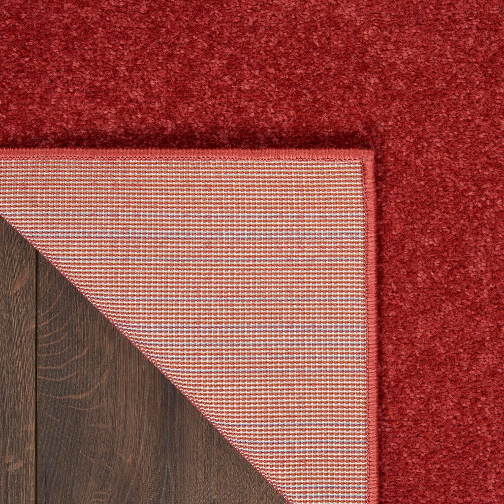 Nourison Essentials Solid Indoor/Outdoor Brick Red 2'2' X 20 Area Rug, Easy Cleaning, Non Shedding, Bed Room, Living Room, Dining Room, Deck, Patio, Backyard (2X20)