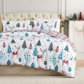 Southshore Fine Living, Inc. Full/Queen Size Christmas Comforter Set W/2 Pillow Shams, Reversible Holiday Bedding Set 2-Sided, Q