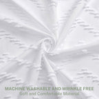 Boho Shower Curtain White Tassel Woven Fabric Shower Curtain 72 X 70 Modern Farmhouse Textured Tufted Chevron Striped Minimalist