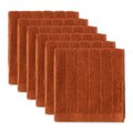 DII Basic Terry Collection Solid Windowpane Dishcloth Set, 12x12, Cinnamon, 6 Count