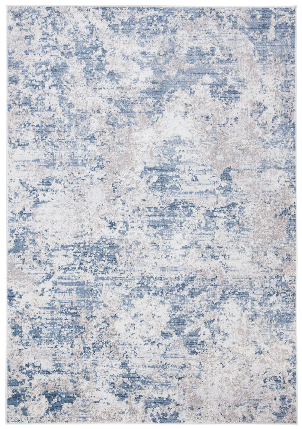 Safavieh Amelia Collection Accent Rug - 3' X 5', Grey & Blue, Modern Abstract Design, Non-Shedding & Easy Care, Ideal For High T
