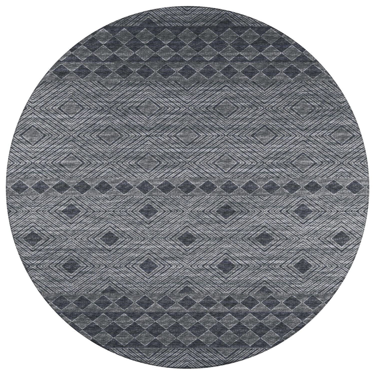 Sedona Sn1 Black Transitional Rug Round 6' X 6'