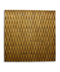 Benjara Modern Style Wooden Wall Decor with Patterned Carving, Small, Gold