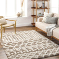 Livabliss Hapsburg Moroccan Shag Area Rug,53 x 73,Medium Brown