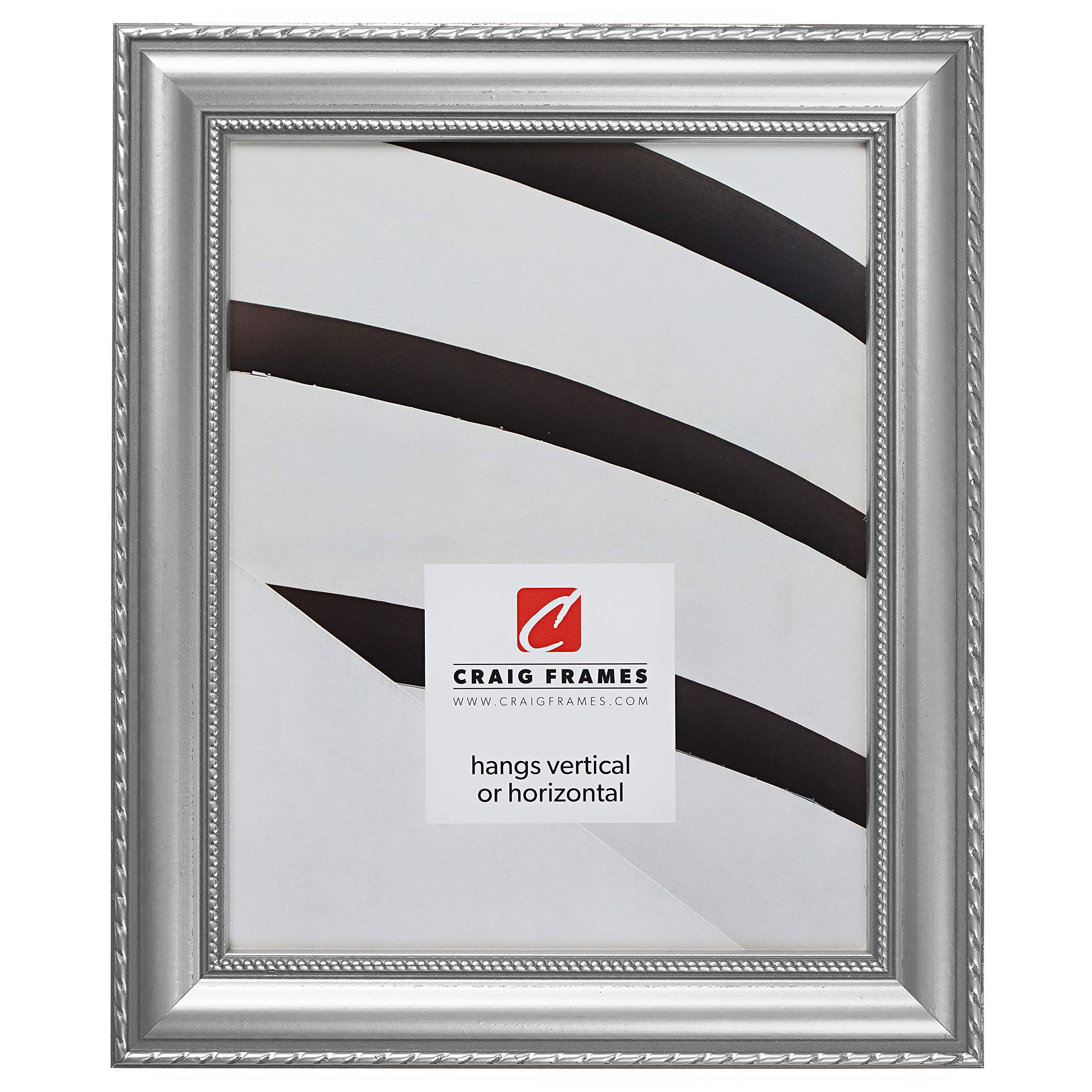 Craig Frames Victoria, Ornate Silver Picture Frame, 24 x 36 Inch