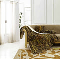 Regal Comfort The Woods Luxury 3pc Set Natural Green Sherpa 50''x70'' Fleece Blanket and 18''x18'' Plush Throw Home Collection -