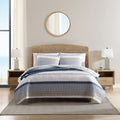 Nautica - Twin Quilt Set, Cotton Reversible Bedding With Matching Sham (Galewood Blue, Twin)
