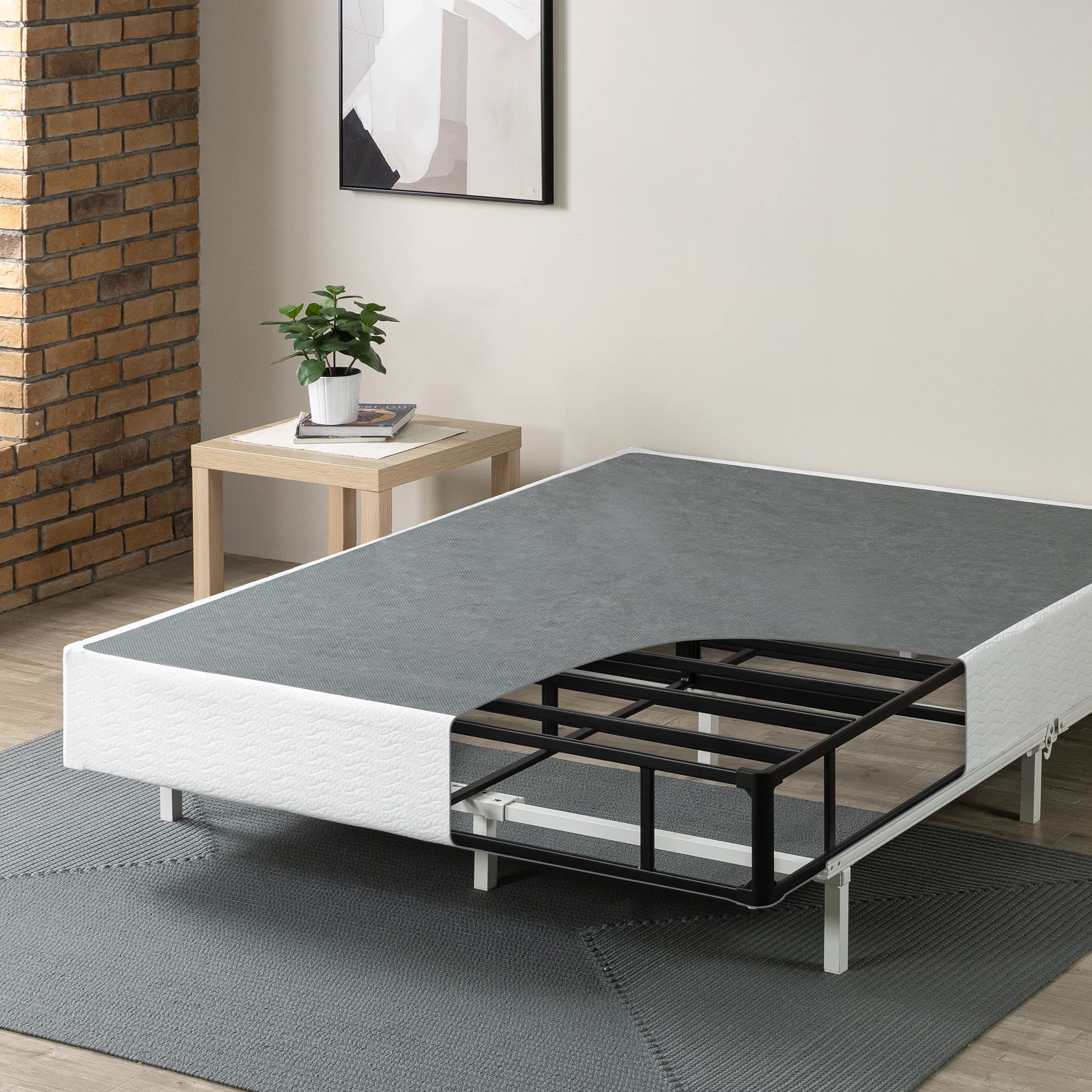 Zinus 9 Inch Metal Smart Box Spring With Quick Assembly / Mattress Foundation / Strong Metal Frame / Easy Assembly, King