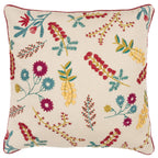 Rizzy Home Floral 20" x 20" Down Pillow with Cotton Cover-Multi-ColorBrights
