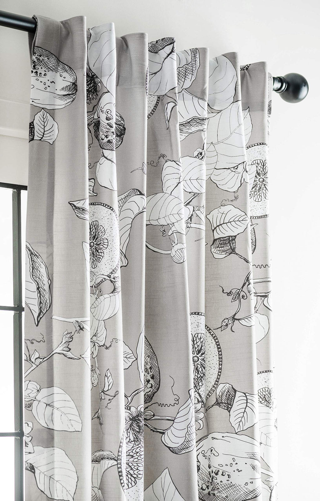 Maison D' Hermine Tailored Curtain 100% Cotton One Panel 50''X84'' Curtains, Easy Hanging With A Rod Pocket & Loop For Living Ro