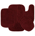 Garland Rug Traditional Bath Rug Set, 4-Piece, Chili Pepper Red