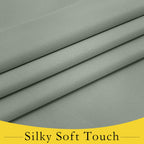 Nicetown French Door Curtains Room Darkening Door Window Curtain Privacy Assured Door Blinds Thermal Insulated Shades For Front/Back Door, W30 X L72 Inch, 1 Panel, Greyish Green