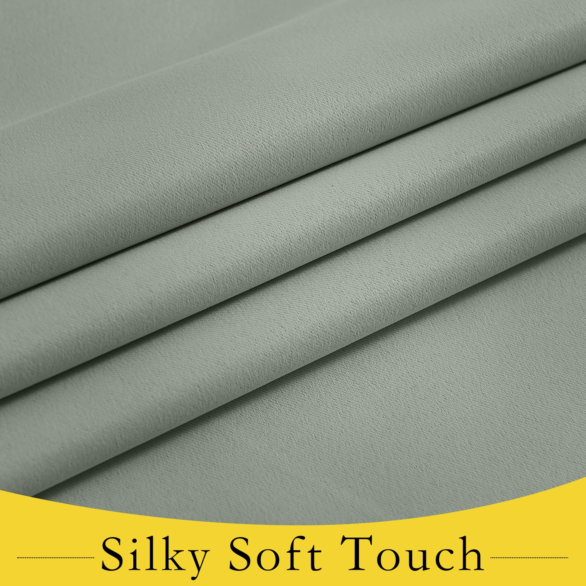 Nicetown Room Darkening Door Curtains For French Door, Blackout Privacy Door Shade For Balcony Glass Door, Thermal Insulated Tie Up Door Blinds For Sightseeing, W26 X L72 Inch, 1 Panel, Greyish Green