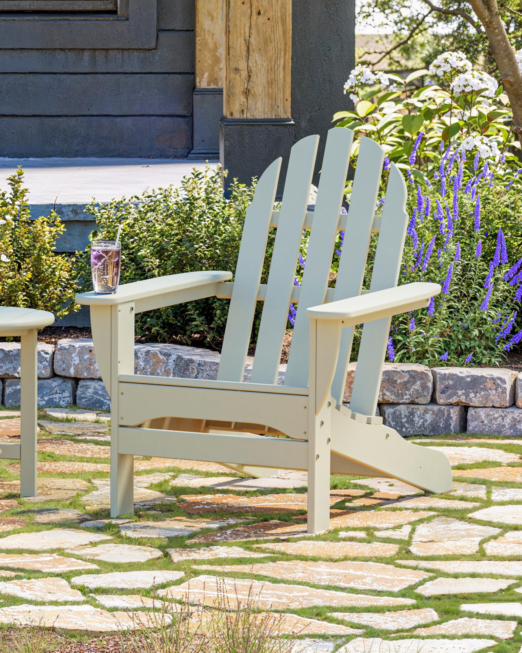 Polywood Ad4030Sa Classic Outdoor Adirondack Chair, Sand
