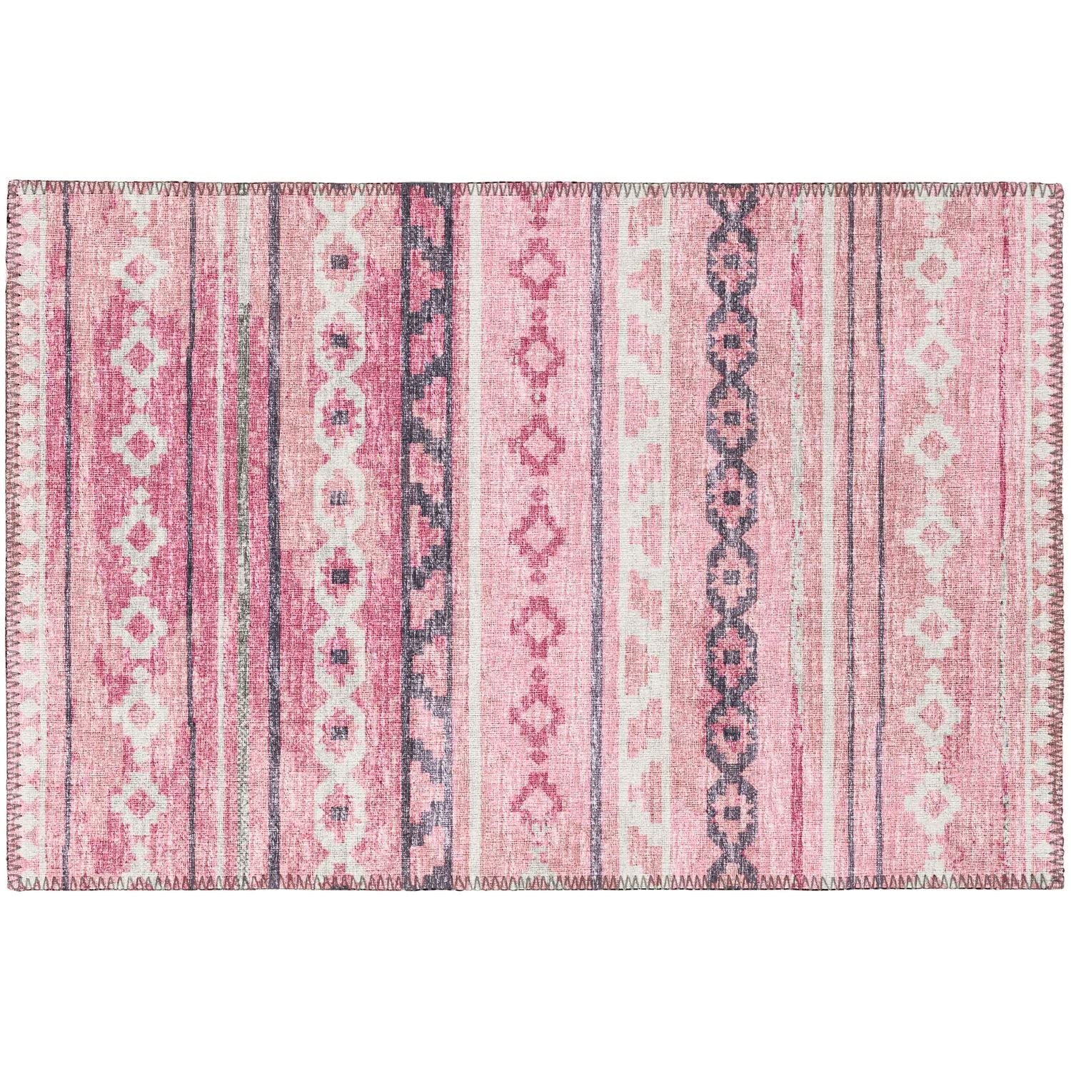 Sedona Sn10 Pink Bohemian Rug Rectangle 5' X 7 ' 6"