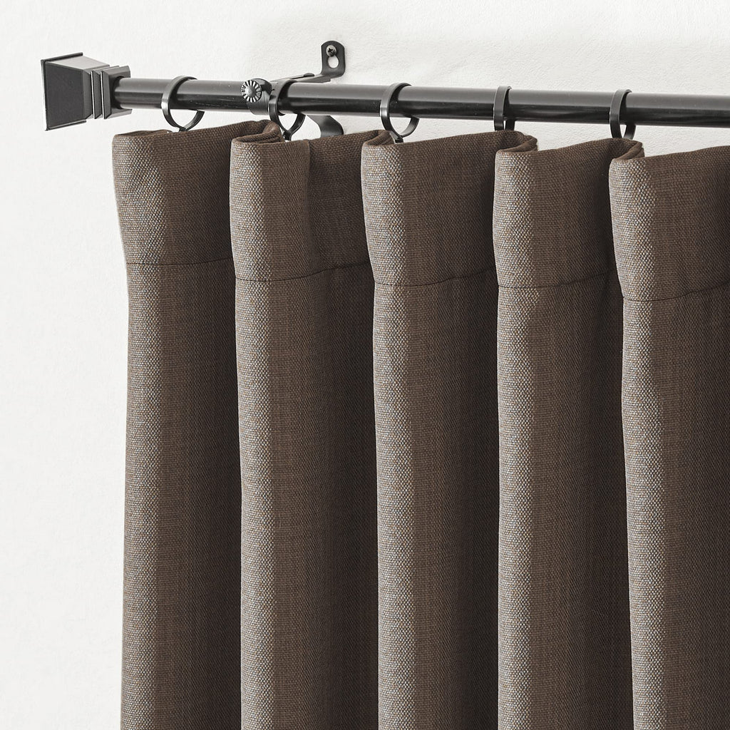 Nicetown Room Darkening Linen Curtains For Living Room, Pinch Pleated Faux Linen Blend Thermal Insulated Sound Proof Window Drap
