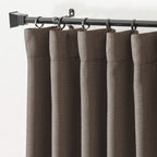 Nicetown Room Darkening Linen Curtains For Living Room, Pinch Pleated Faux Linen Blend Thermal Insulated Sound Proof Window Drap