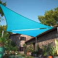 Shademart 20' X 20' X 20' Turquoise Triangle Sun Shade Sail Upf50 Smtapt18 Canopy Fabric Cloth Screen, Water Air Permeable & Uv