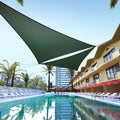 Colourtree Ctapt24 Custom Size Order To Make 15' X 15' X 15' Green Triangle Sun Shade Sail Canopy Mesh Fabric Uv Block Upf50 - C