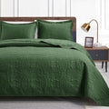 Love'S Cabin Twin Quilt Set Olive Green Bedspreads - Soft Bed Summer Quilt Lightweight Microfiber Bedspread- Modern Style Coin P