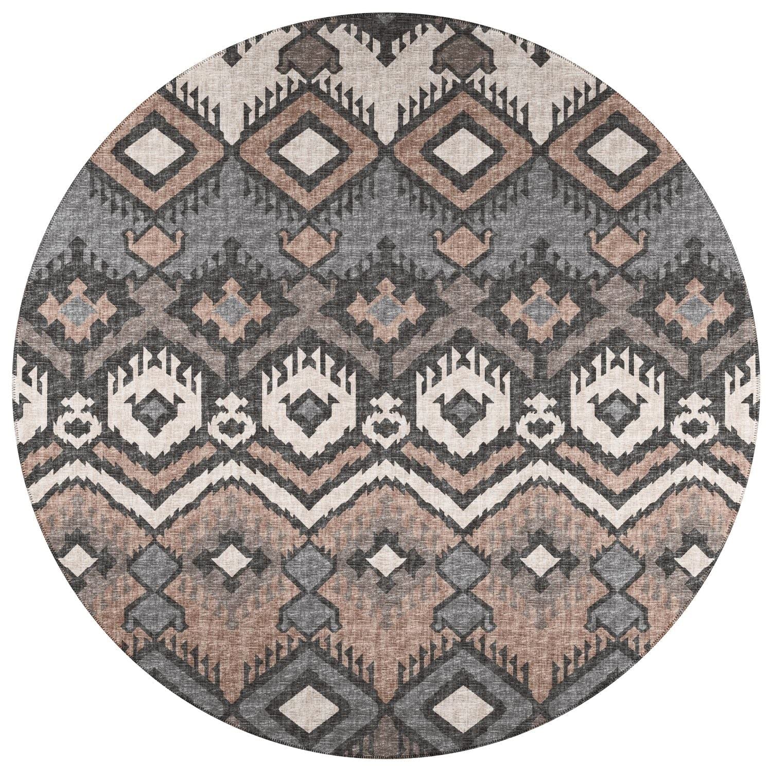Sedona Sn2 Brown Bohemian Rug Round 10' X 10'