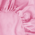 Ghooss Fitted Sheet Pink-Full Size Fitted Sheet Only-Fitted Deep Pocket Sheet-Soft Wrinkle Free Sheet-1 Pack(Pink,Full)