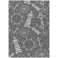 Addison Rugs Harpswell Ahp39 Smoke 5' X 7'6" Indoor Outdoor Rug, Easy Clean, Machine Washable, Non Shedding, Bedroom, Living Room, Dining Room, Kitchen, Patio Rug