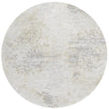 Addison Rugs Indoor/Outdoor Accord Aac35 Ivory Washable 8' X 8' Indoor Outdoor Round Rug, Easy Clean, Machine Washable, Non Shedding, Bedroom, Living Room, Dining Room, Kitchen, Patio Rug