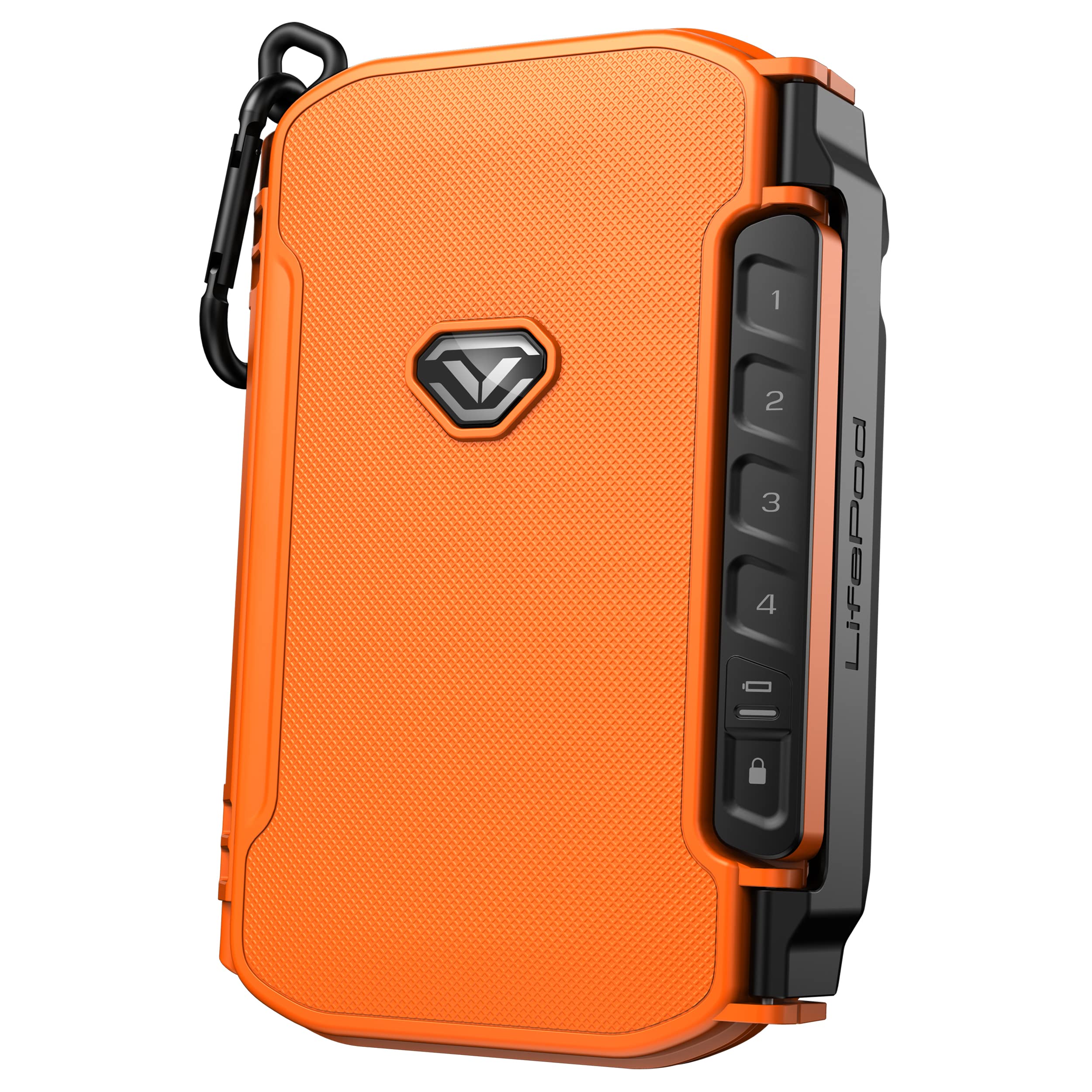 Vaultek Lifepod X Micro Weatherproof Electronic Lockbox Secure Travel Case Rugged Mini Portable Case With Backlit Keypad (Rush O